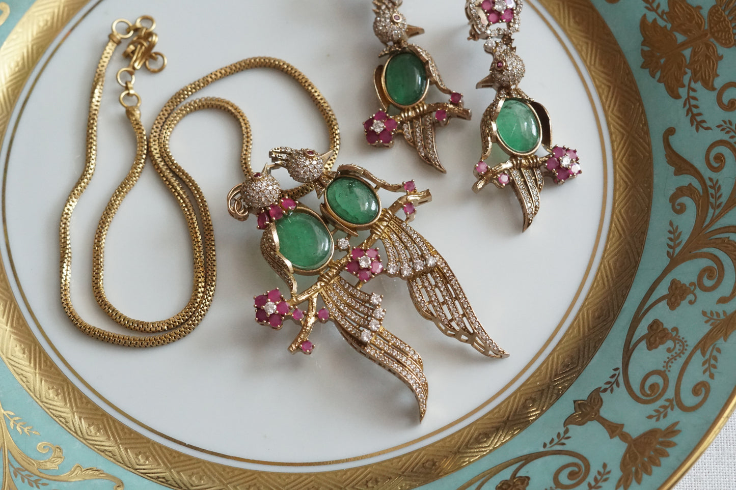 AD Necklace Set (4-9130)(B) - JEWELSTYLE
