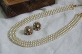 Pearl Polki Necklace Set (4-5742)(B) Jewelry