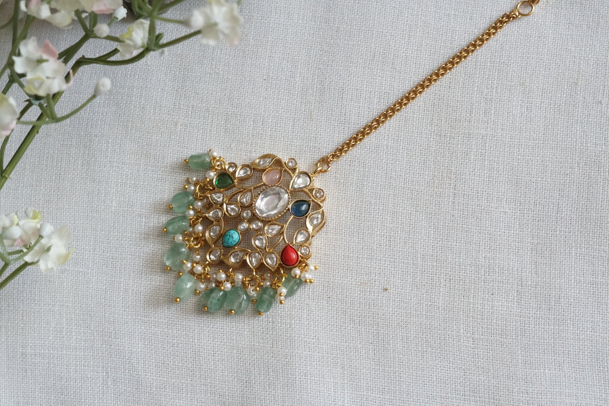 Navratran Polki Maangtika (5-1718)(B) - JEWELSTYLE