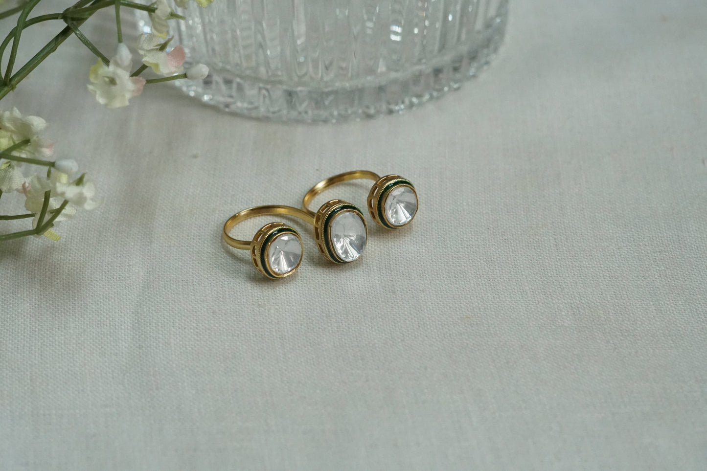 Polki Double Ring (6-350)