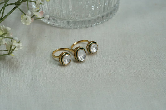 Polki Double Ring (6-350)