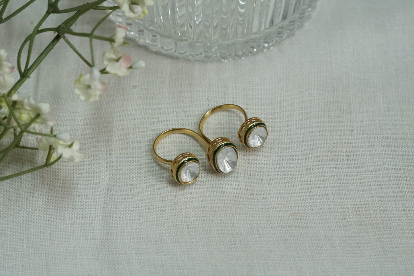 Polki Double Ring (6-350)
