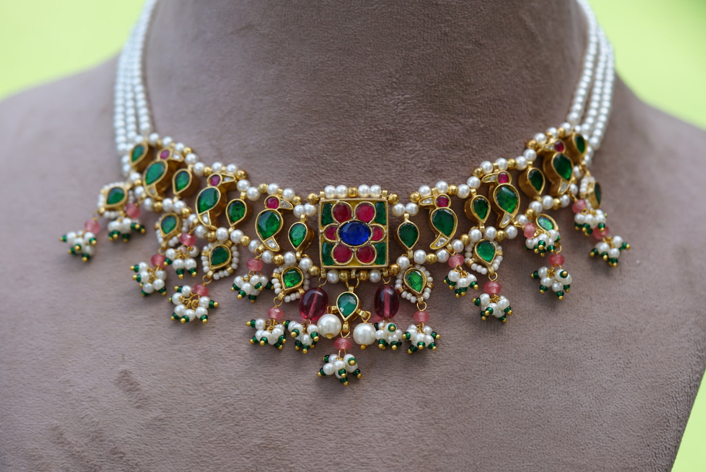 Kundan choker (4-6048)(R)(PREORDER)