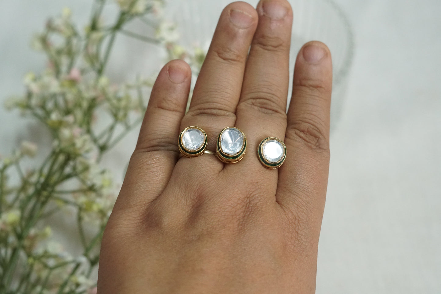 Polki Double Ring (6-350)