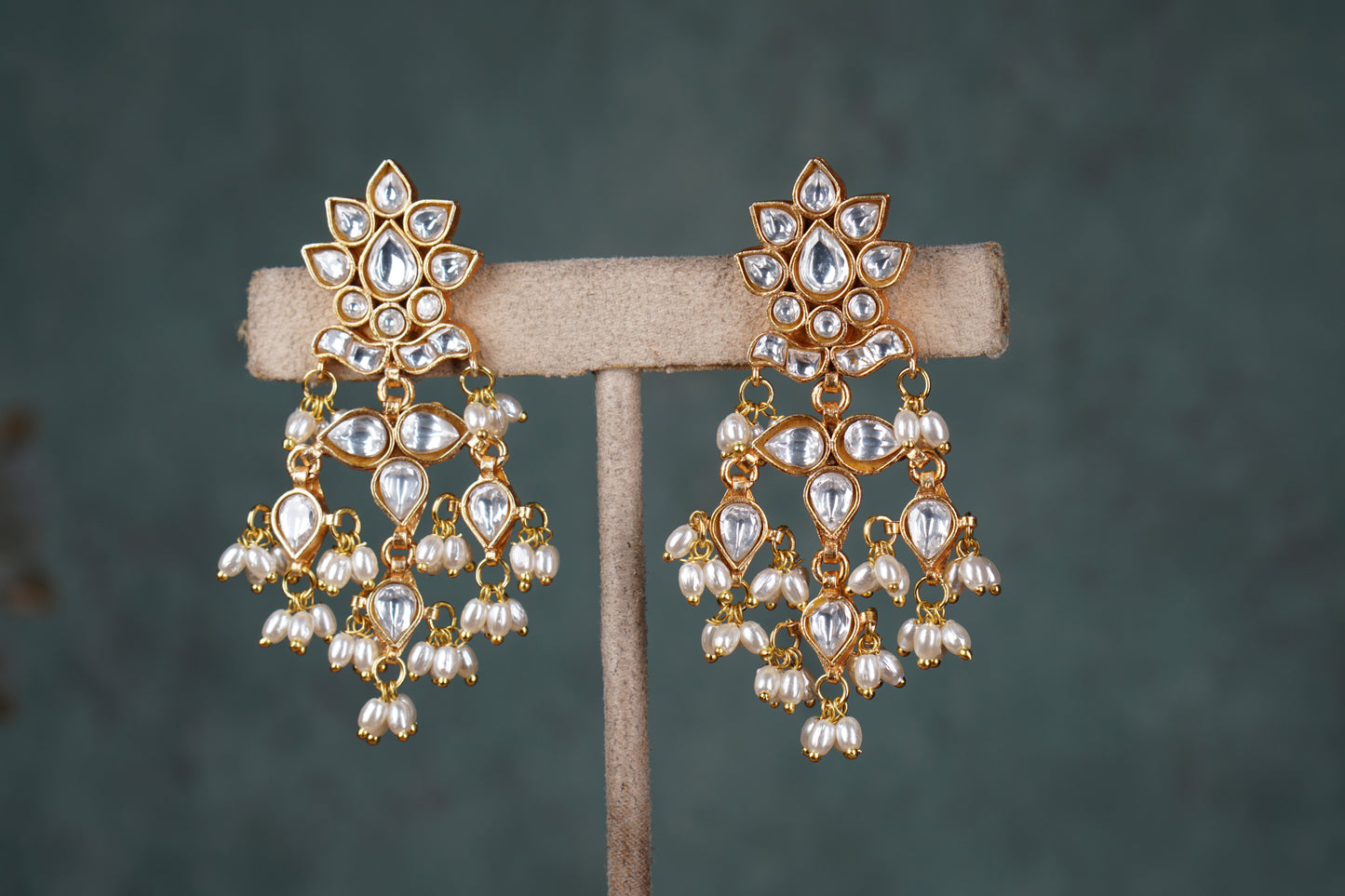 kundan Earring (1-4694)(R)(preorder) - JEWELSTYLE