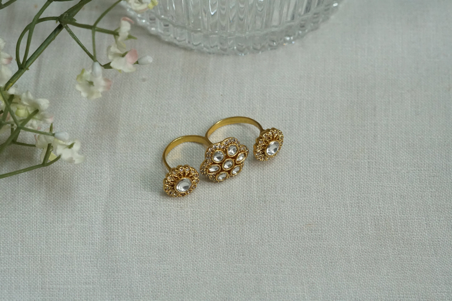 Polki Double Ring (6-351)