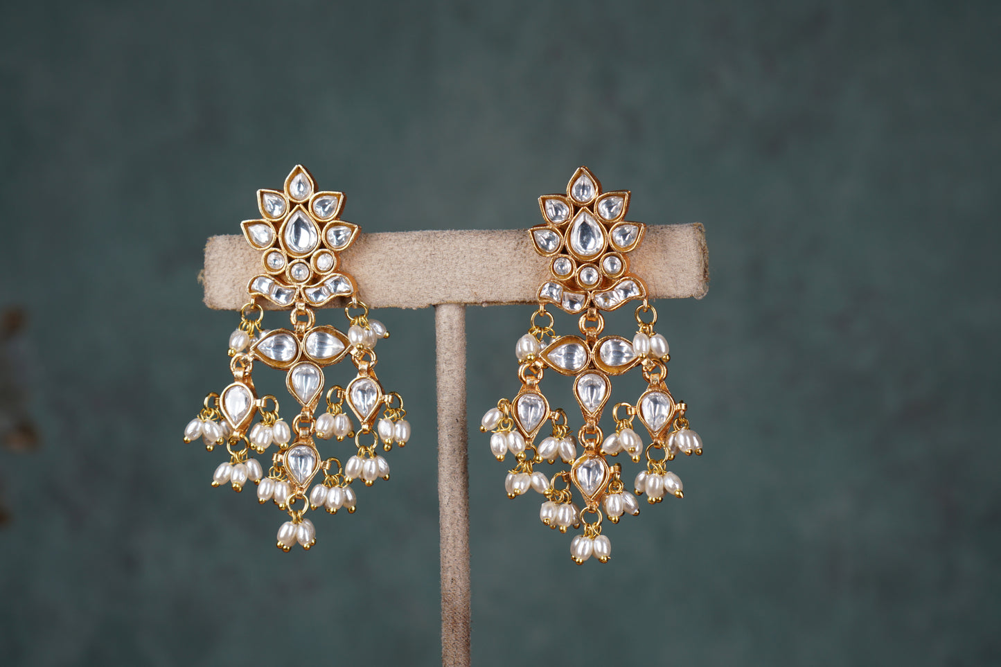 kundan Earring (1-4694)(R)(preorder) - JEWELSTYLE