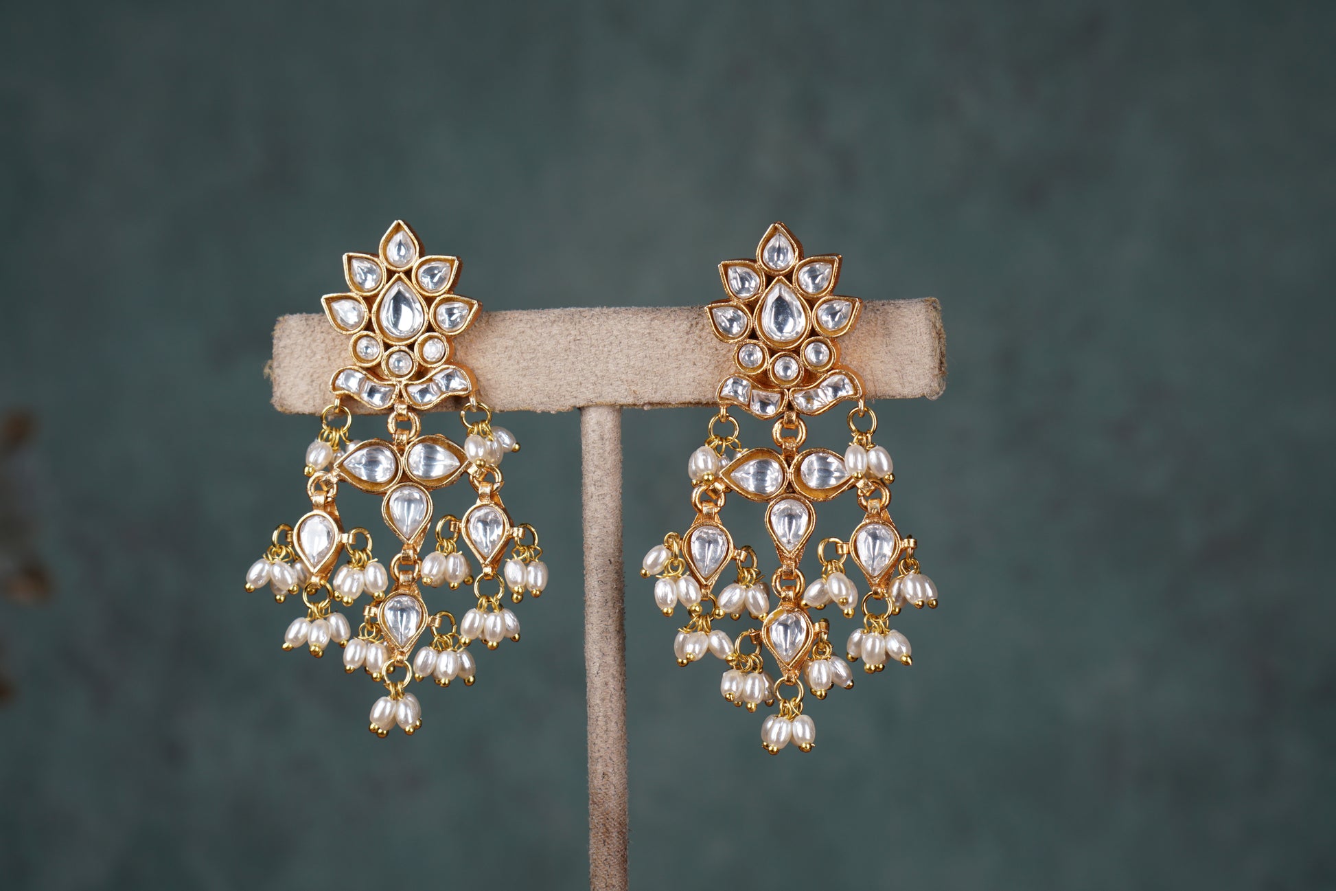 kundan Earring (1-4694)(R)(preorder) - JEWELSTYLE