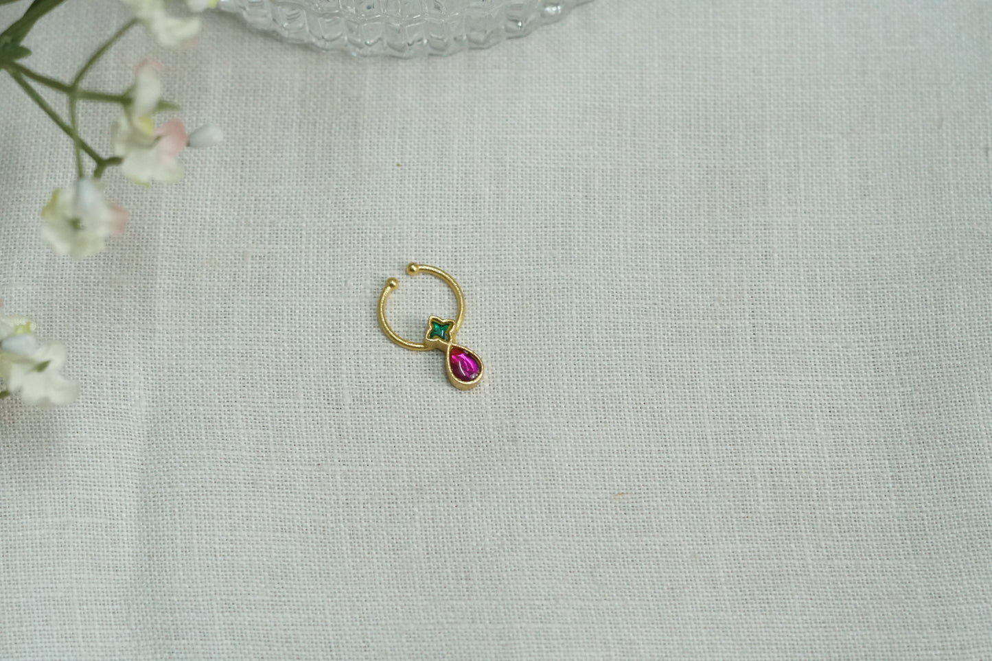 Antique jadau Septum Nosering (2-295)(AK)