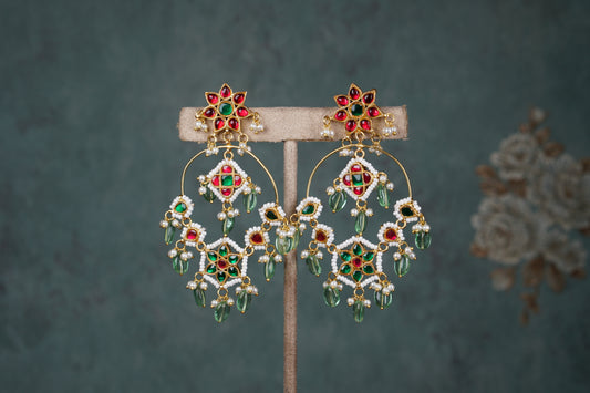 kundan Earring (1-4691)(R) - JEWELSTYLE