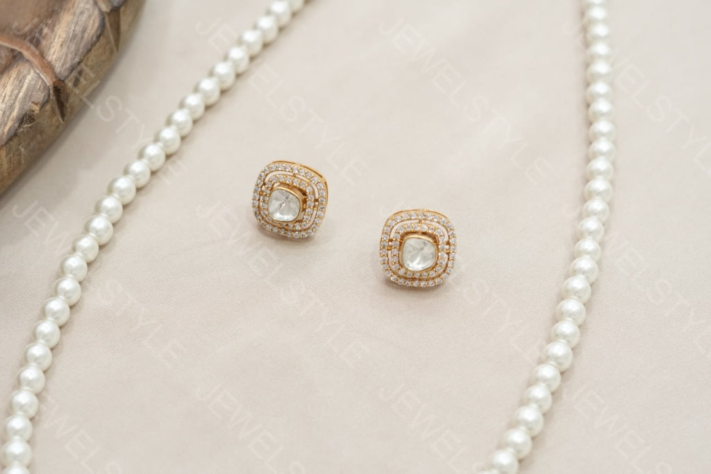 Pearl Polki Necklace Set (4-5743)(B) Jewelry