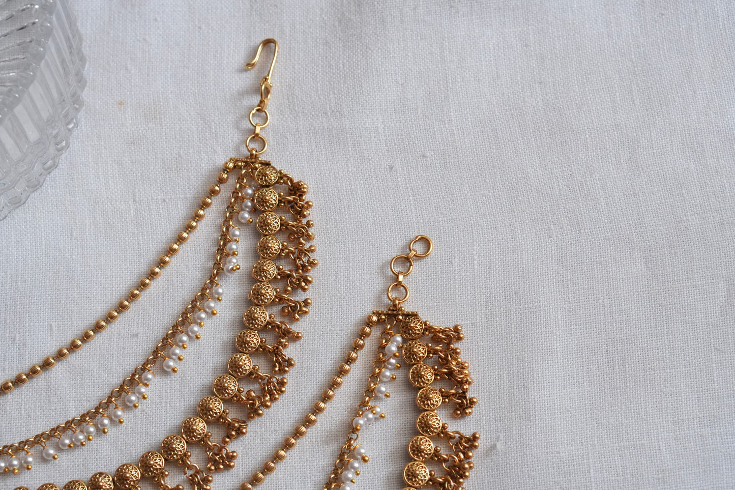 Antique gold Earchain(9-370)(AK)