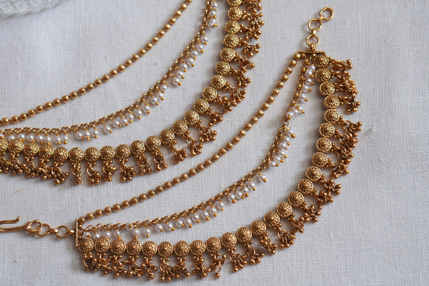 Antique gold Earchain(9-370)(AK)