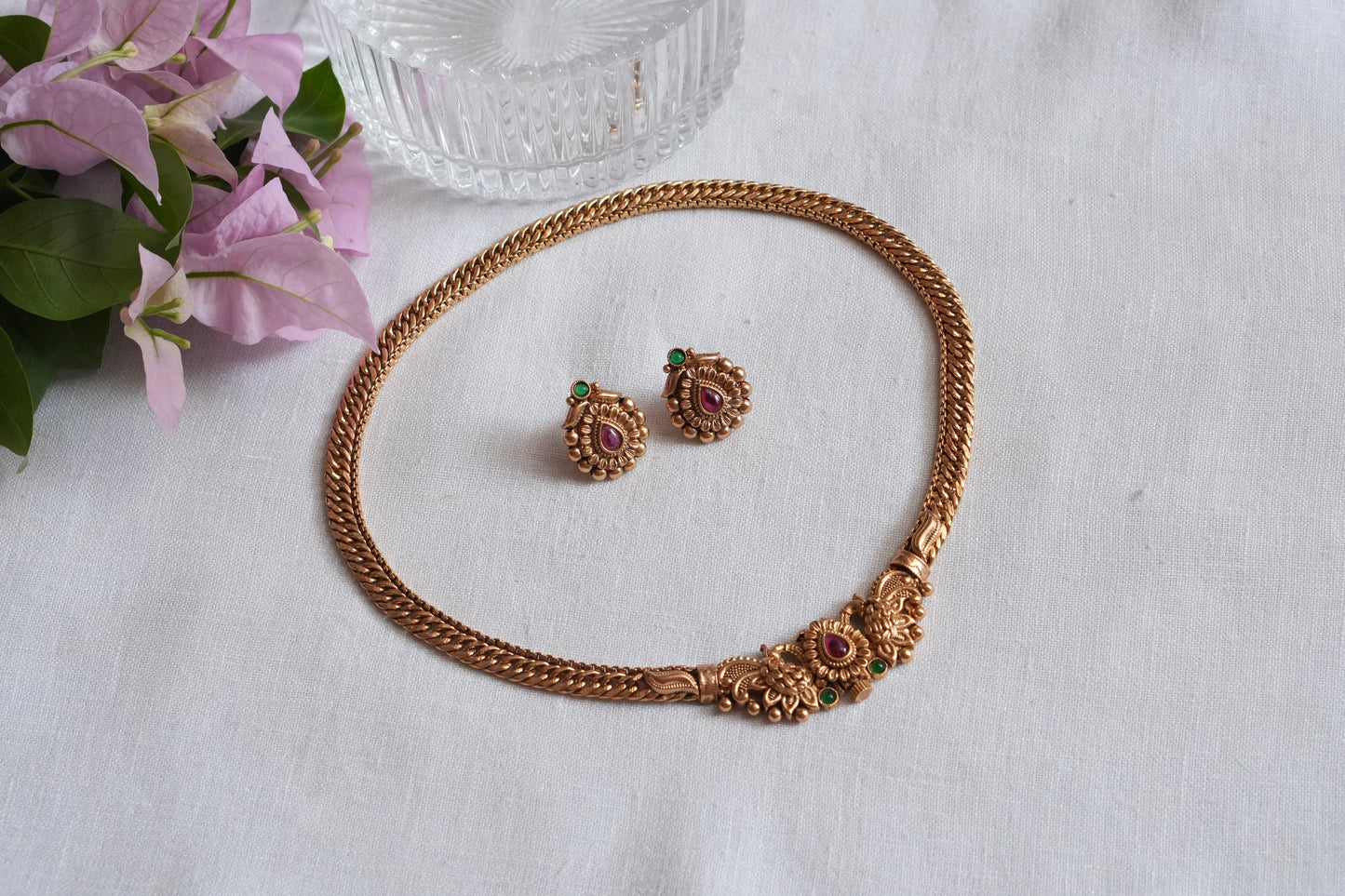 Antique  Necklace Set (4-9023)(AK) - JEWELSTYLE