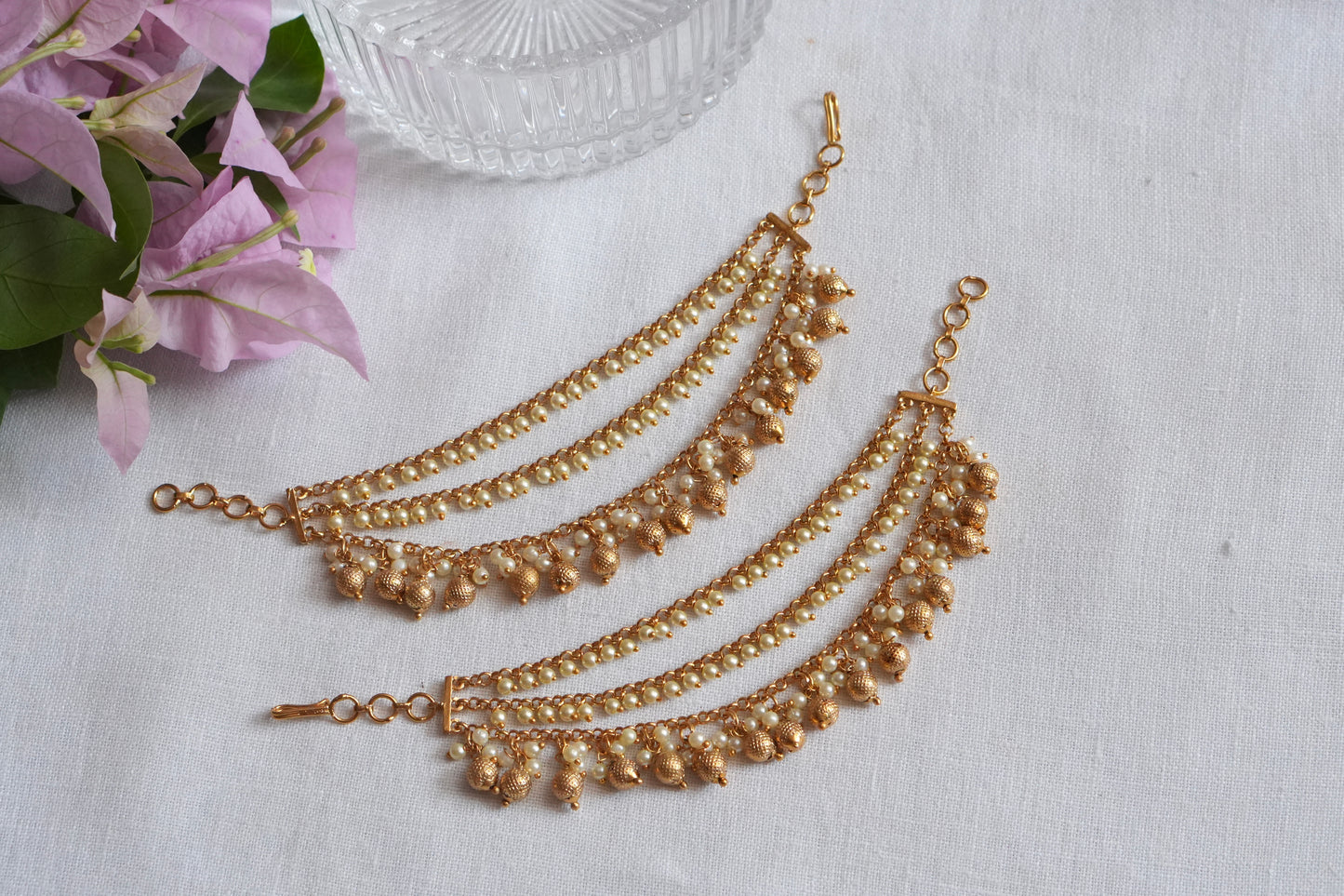 Antique gold Earchain(9-371)(AK)