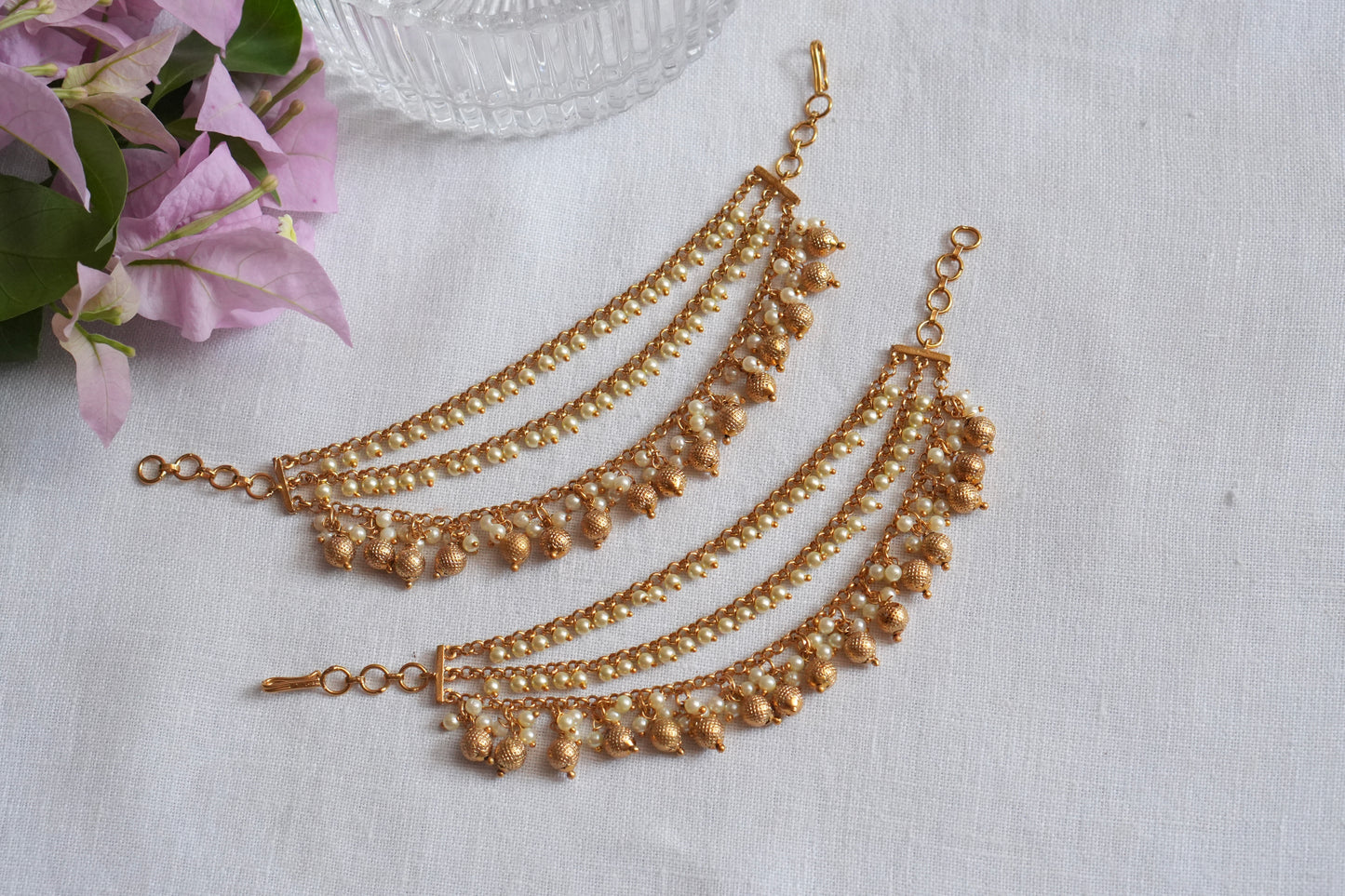 Antique gold Earchain(9-371)(AK)