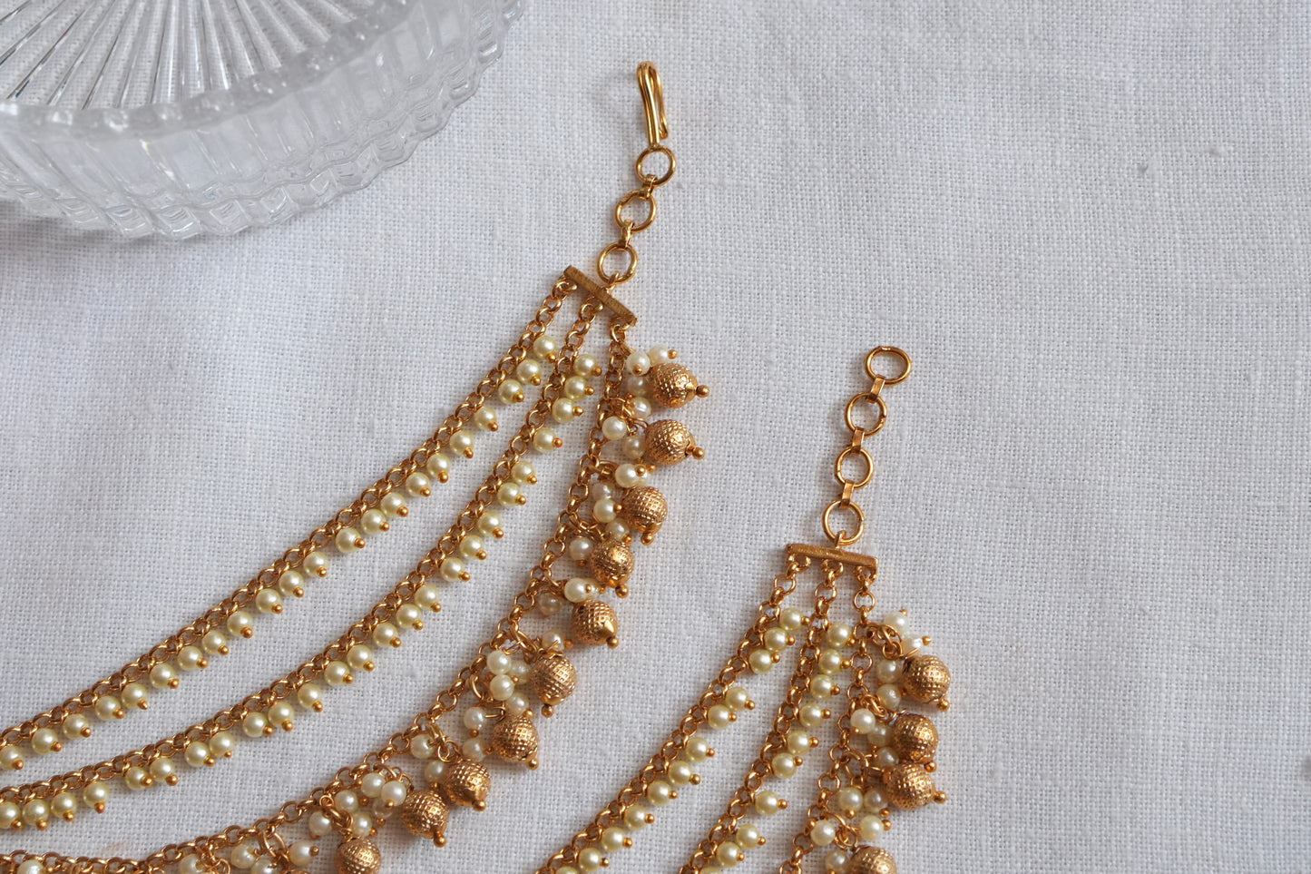 Antique gold Earchain(9-371)(AK)