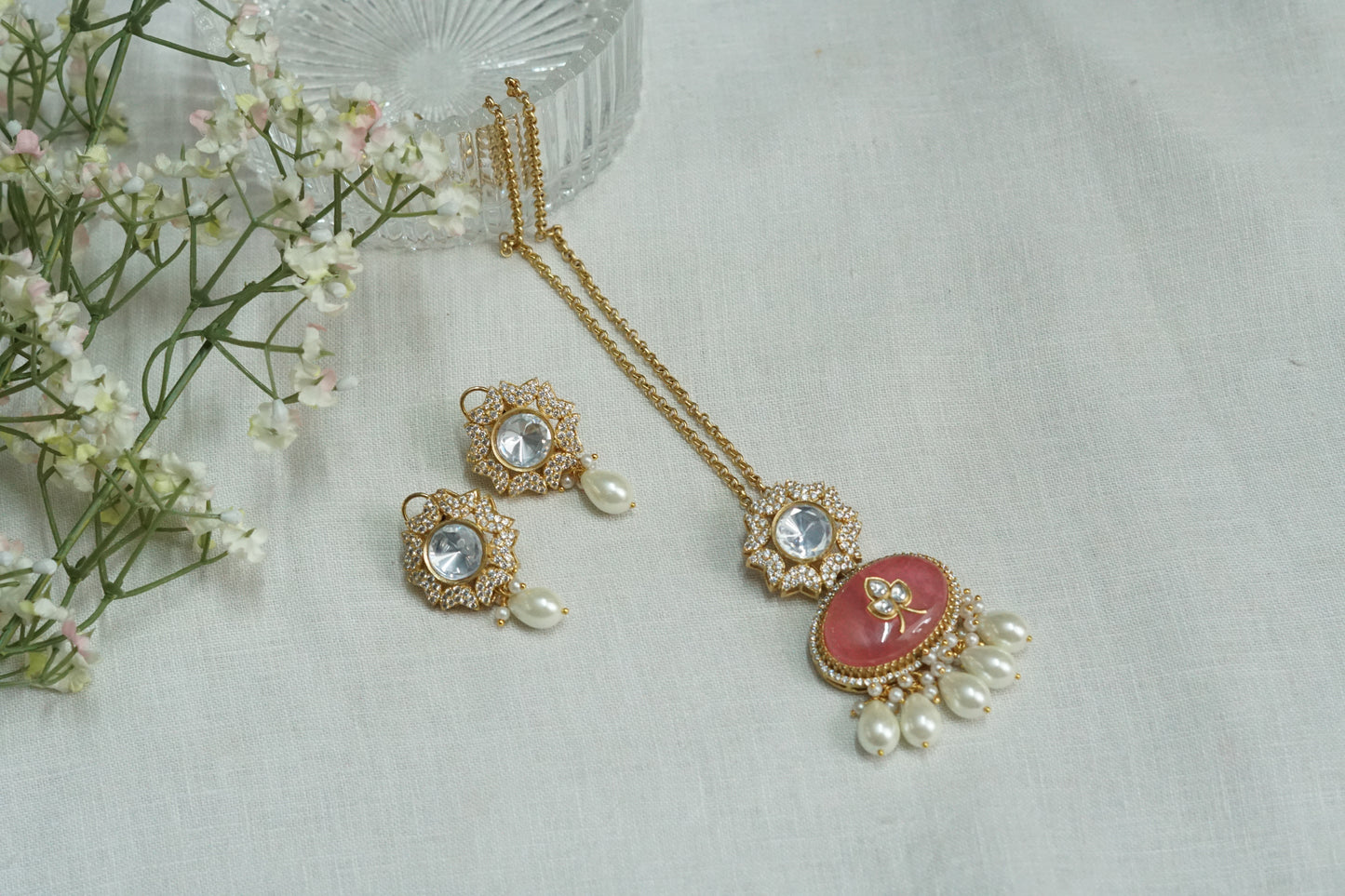 Polki Pendant set (4-9183)(B)
