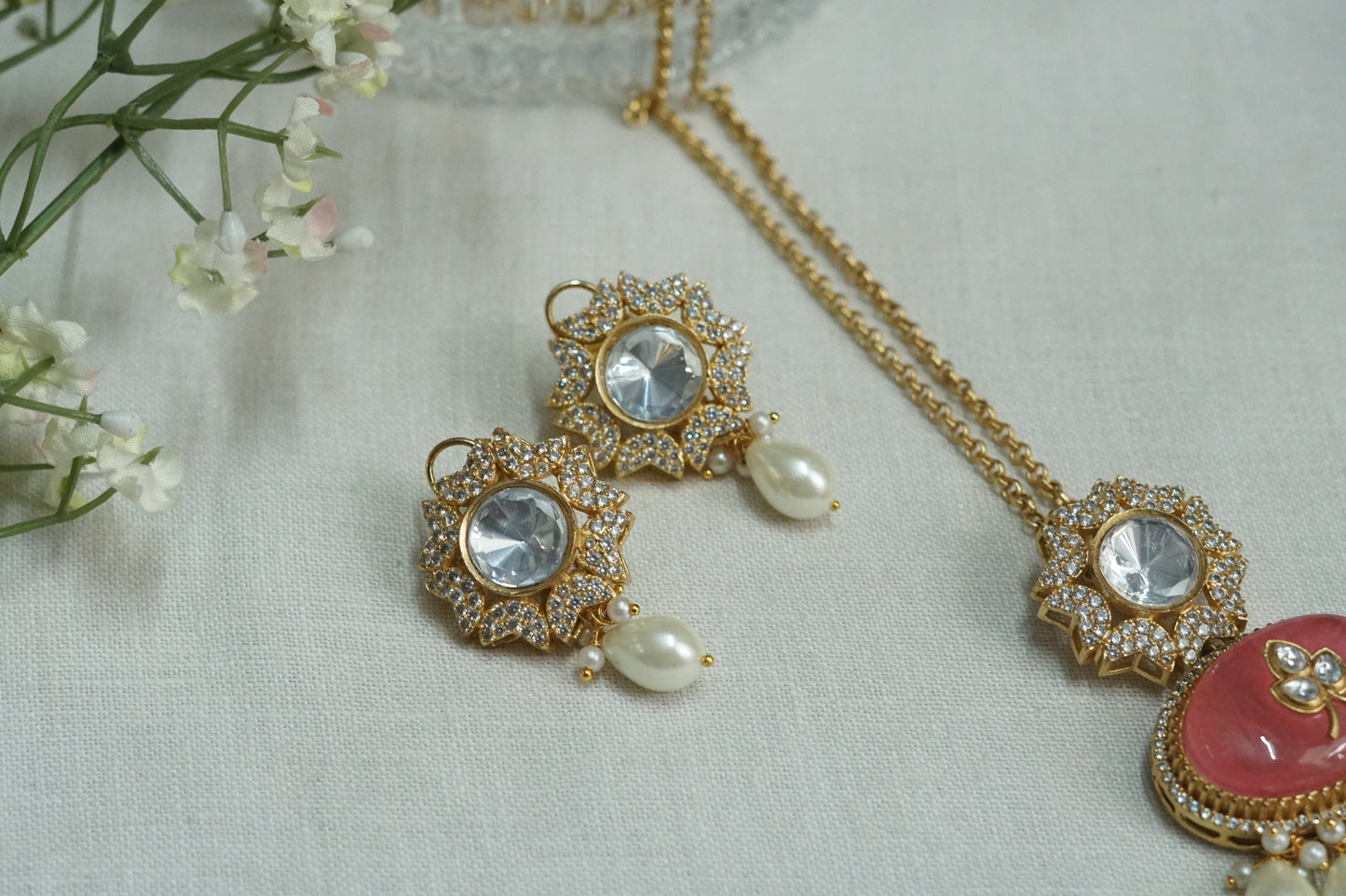 Polki Pendant set (4-9183)(B)