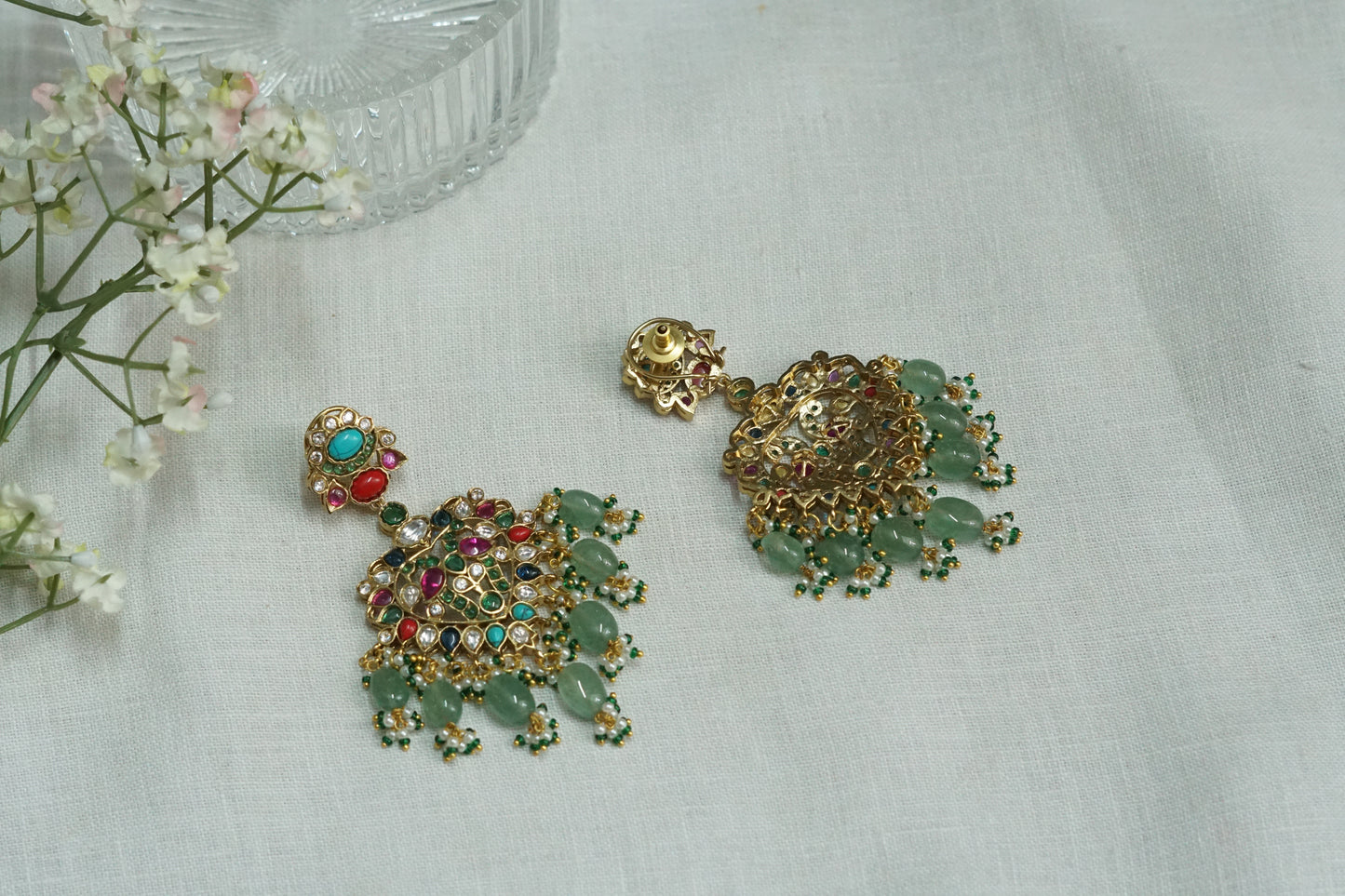 Polki Earrings  (1-5182)(B)