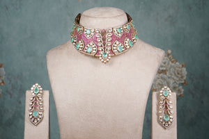 Polki Necklace set (4-8557)(B)