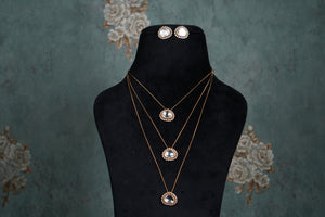 Polki Necklace set (4-8558)(B)