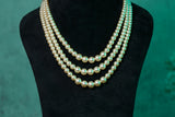 3 Line Pearl Necklace (4-8227)(K)
