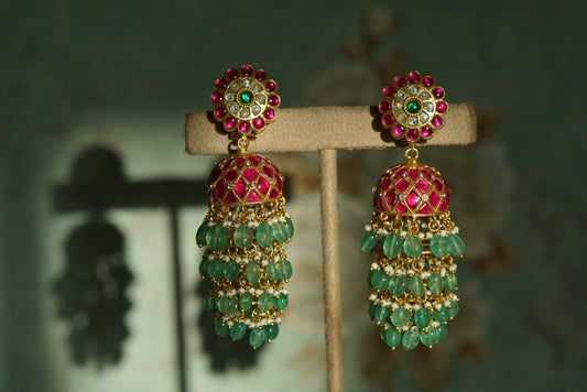 Kundan jhumki (1-4226)(K)(PREORDER ) - JEWELSTYLE