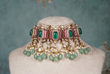 Polki Necklace set (4-8563)(B)