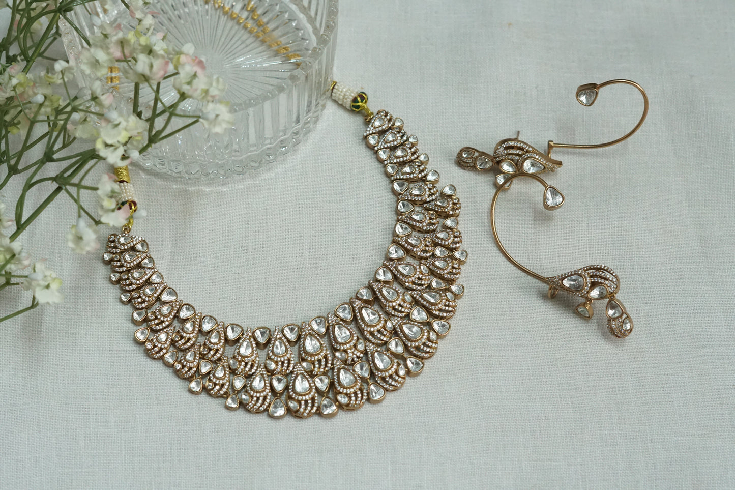 Polki Necklace set (4-9180)(B)