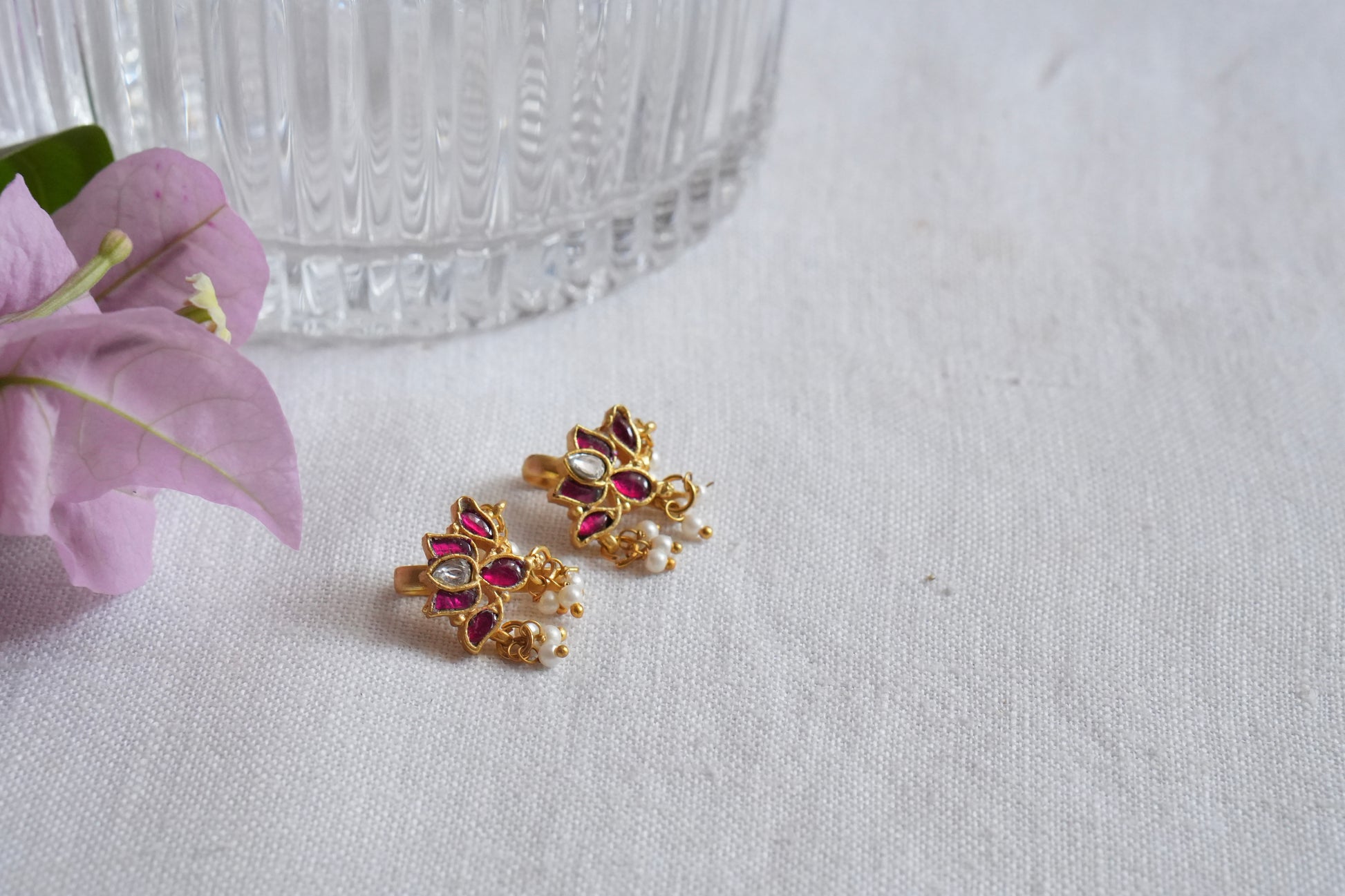 Kundan Bugadi Earrings (1-5105)(B) - JEWELSTYLE