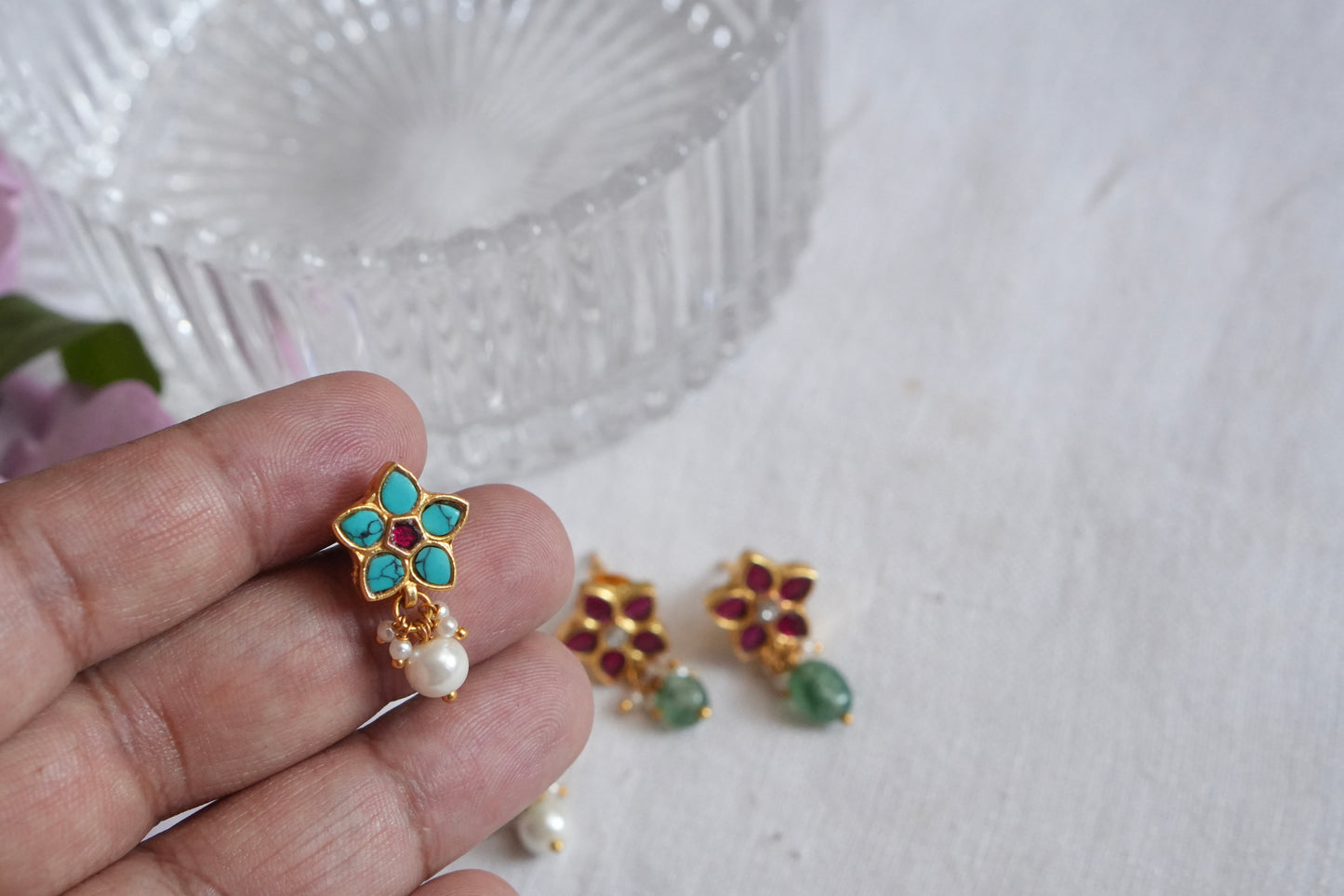 Kundan Studs (1-5115)(B) - JEWELSTYLE