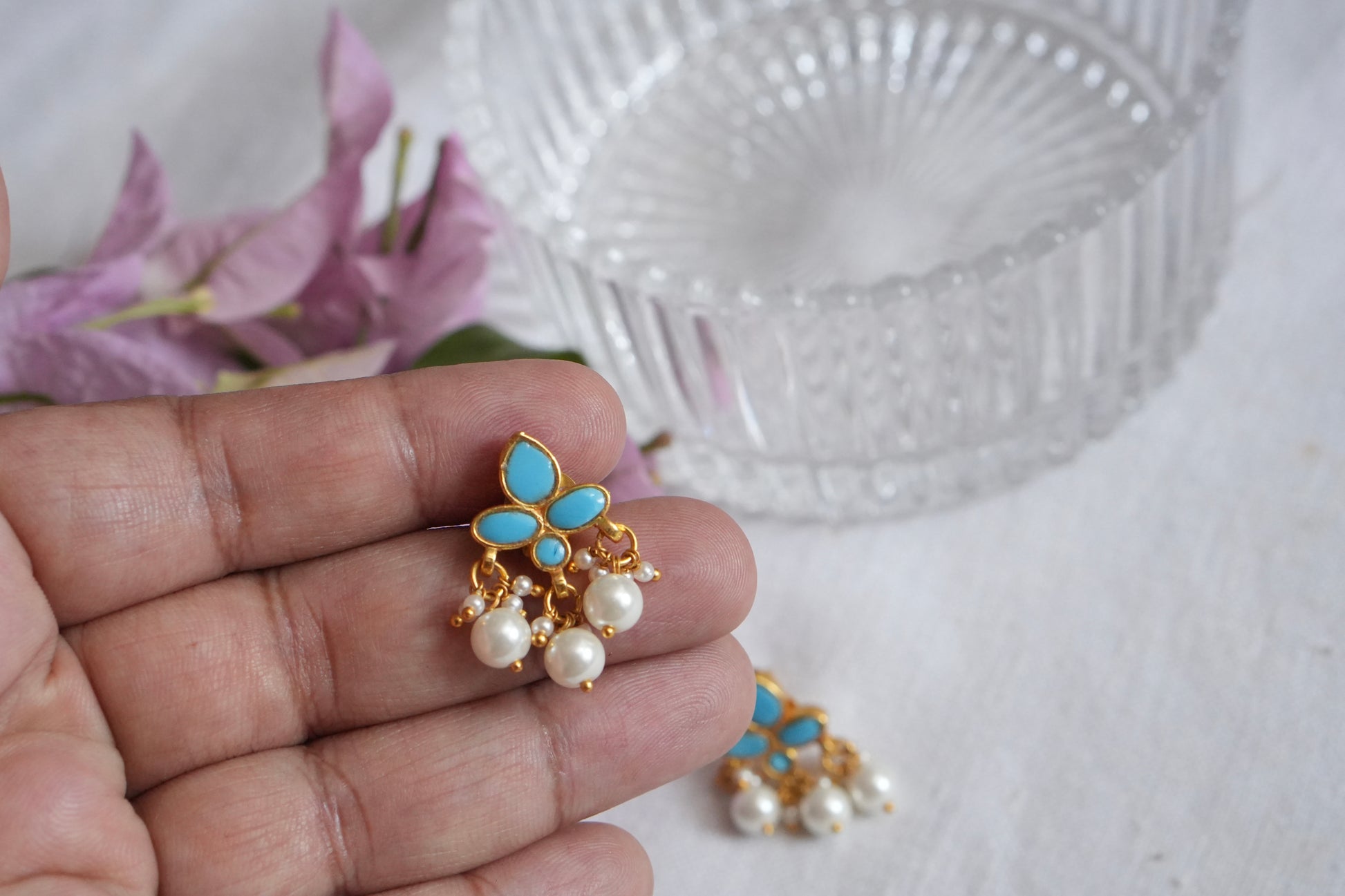 Turquoise  Studs (1-5109)(B) - JEWELSTYLE