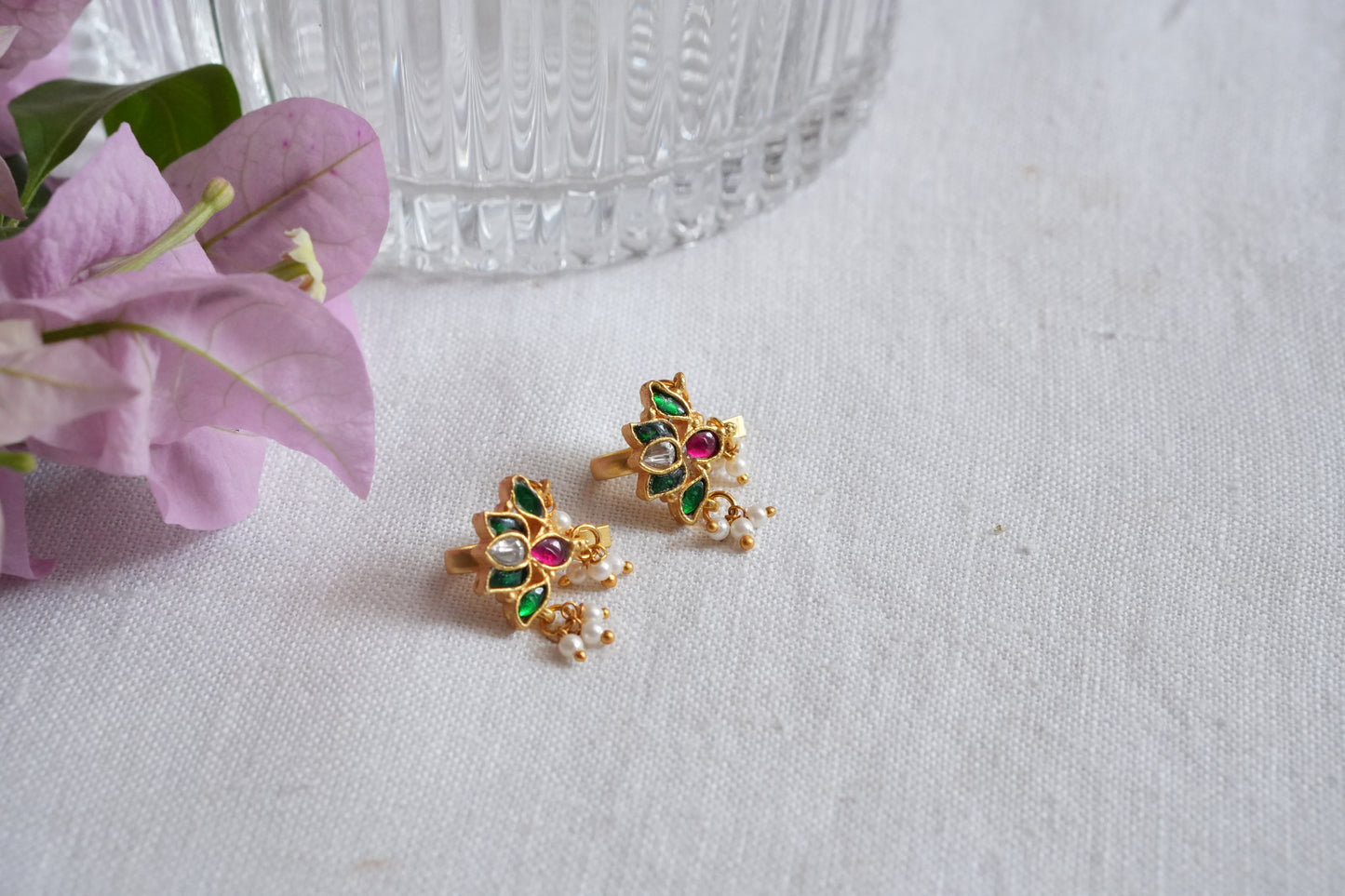 Kundan Bugadi Earrings (1-5106)(B) - JEWELSTYLE