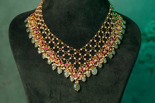 Kundan Necklace (4-8225)(K)(PREORDER)