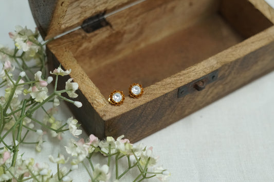 Small Polki Studs (1-5183)(B)