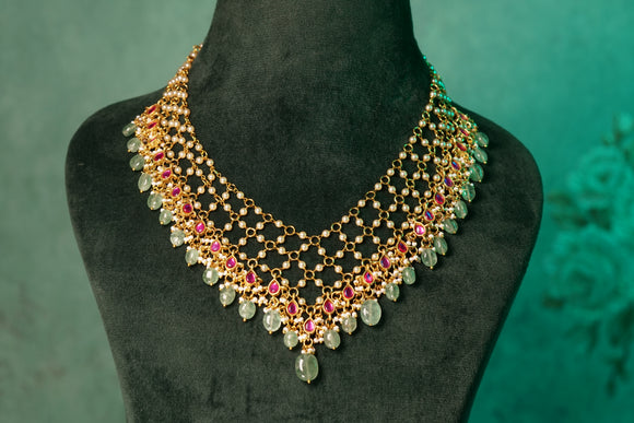 Kundan Necklace (4-8225)(K)(PREORDER)