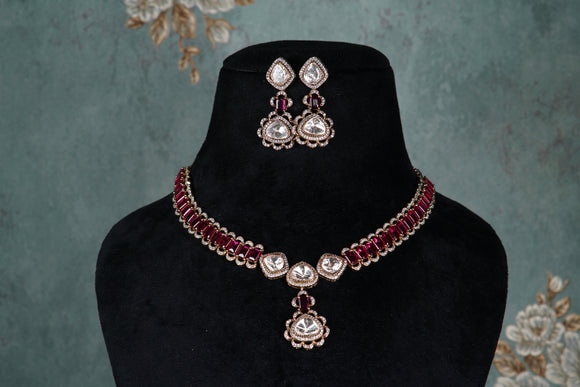 Polki Necklace set (4-8567)(B)