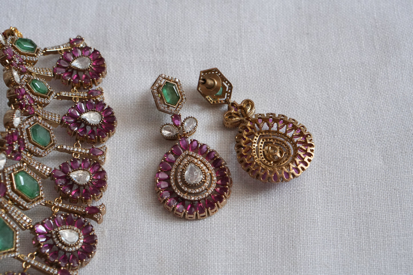 Polki Choker Set With Maangtikka (4-9024)(B)