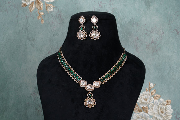 Polki Necklace set (4-8568)(B)