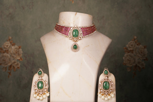 Polki Choker set(4-8223)(B) (ALREADY DISCOUNTED)