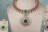 Polki Necklace set (4-8565)(B)