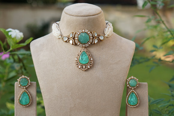 Polki Choker set (4-8574)(B)