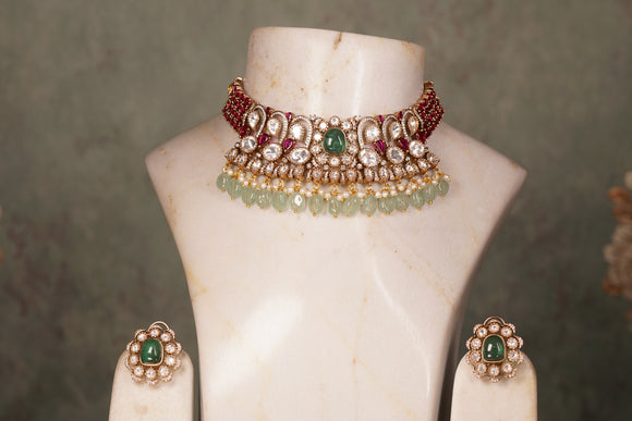 Polki Choker set(4-8222)(B)