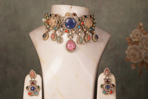 Polki Choker set(4-8220)(B)