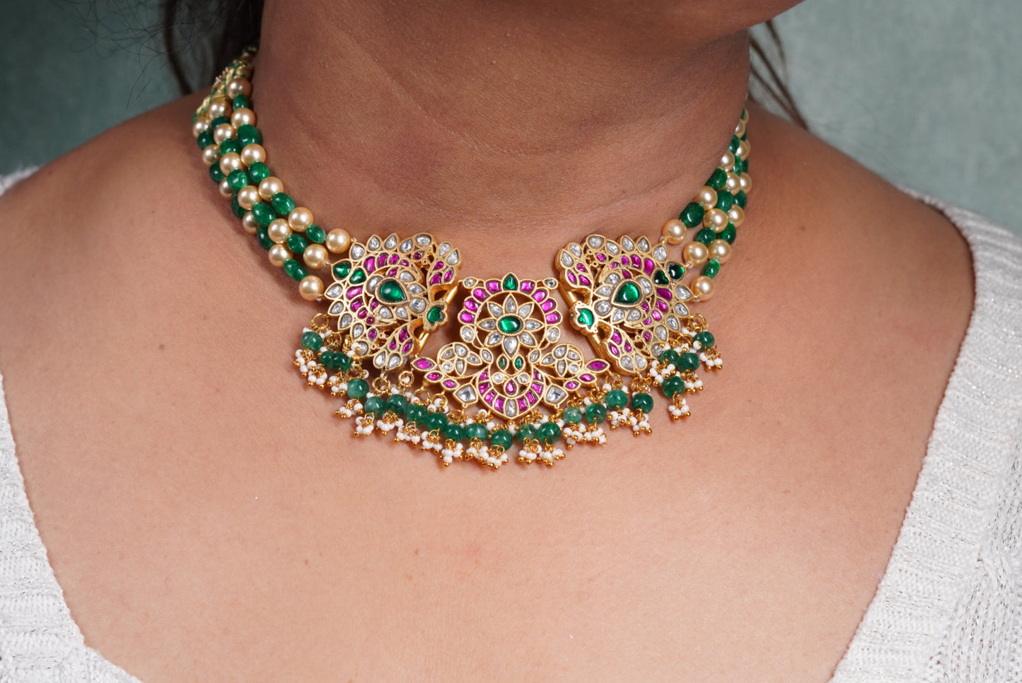 Kundan necklace  (4-7789) (k)(preorder made in 20-25days)