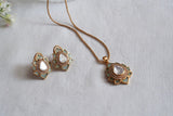 Mint Stone Polki Pendant Set  (4-9035)(B) - JEWELSTYLE