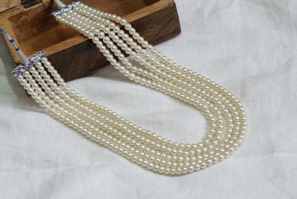 5 line Pearl necklace (4-5753)(F)