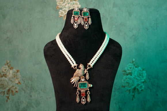 Polki pendant set(4-8216)(B)(ALREADY DISCOUNTED)