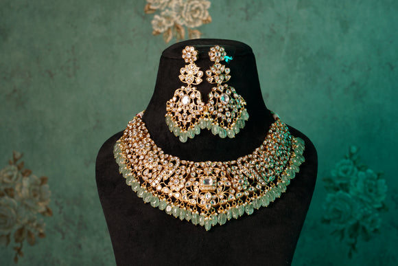 Polki Necklace set(4-8214) (B)